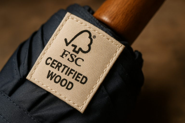 Close-up of a textile label indicating 