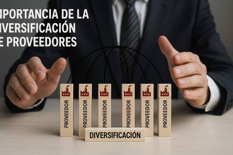 Gráfico que representa la importancia de la diversificación de proveedores en la cadena de suministro de enis, una estrategia que yo recomiendo para mitigar riesgos y asegurar la continuidad.